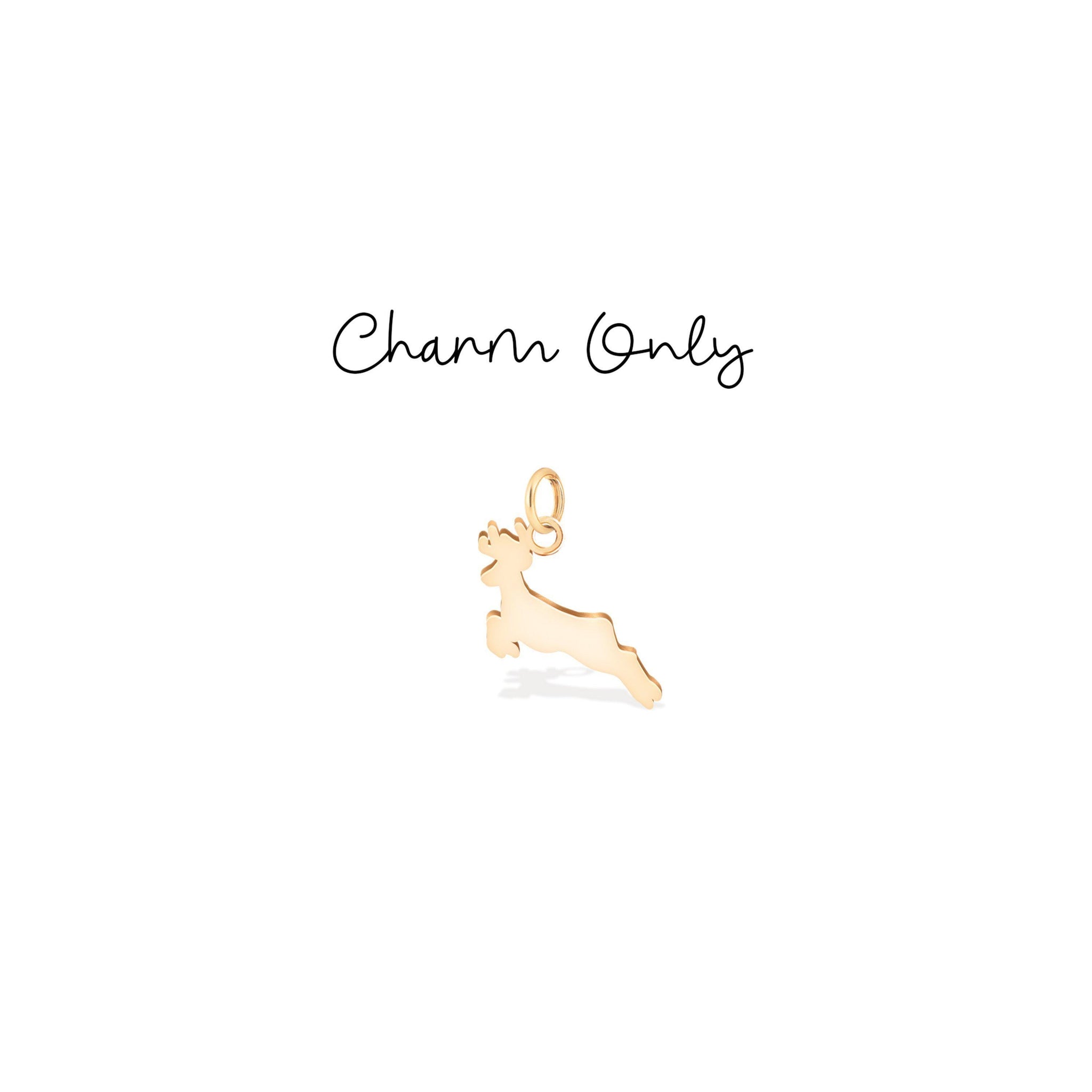 Leaping Reindeer Pendant Necklace
