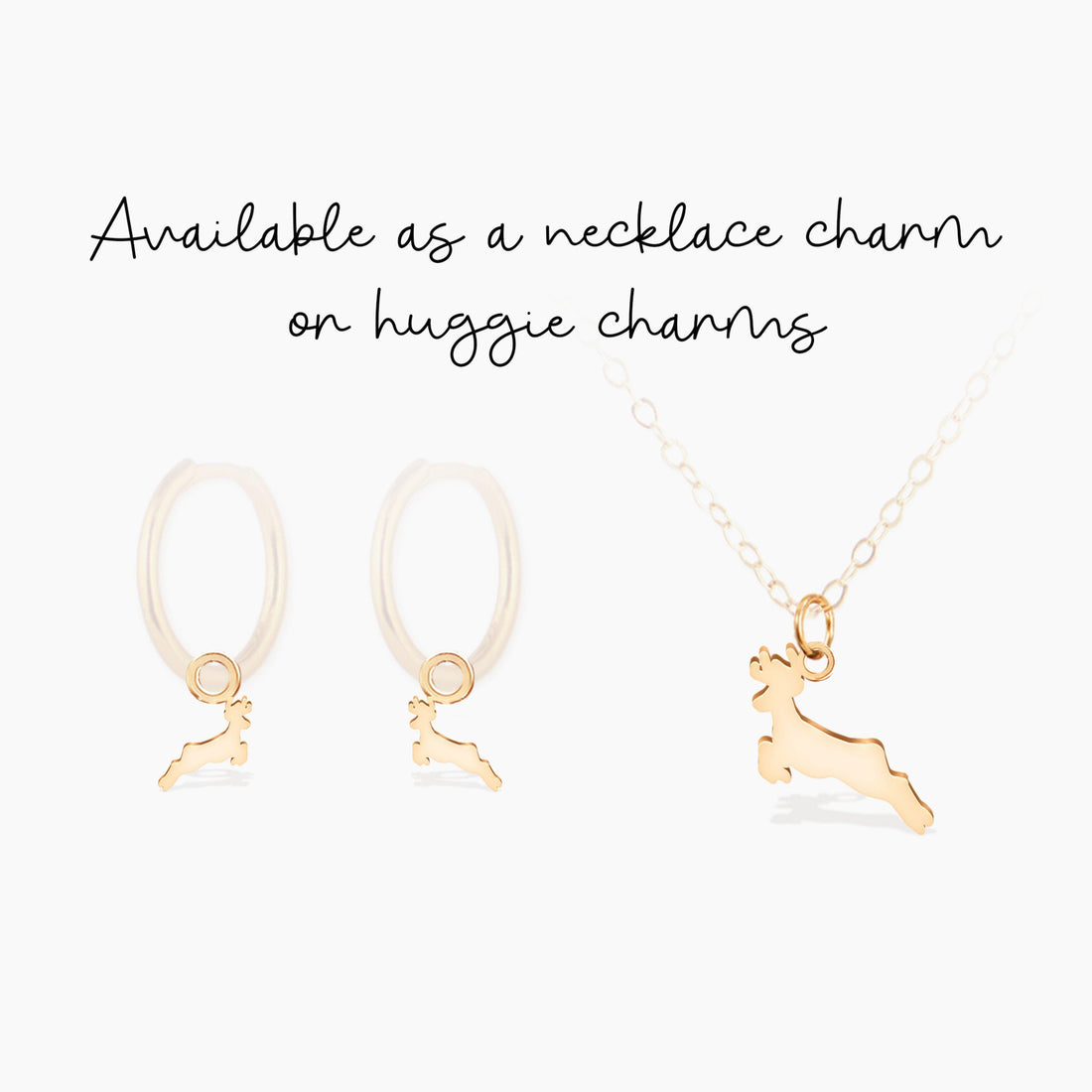 Leaping Reindeer Pendant Necklace