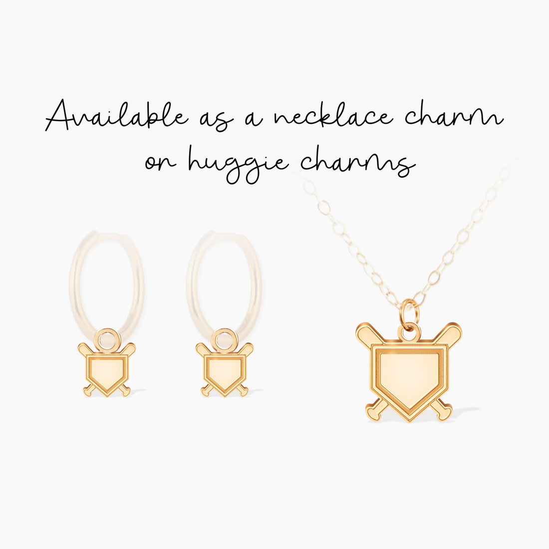 Baseball Shield Charm