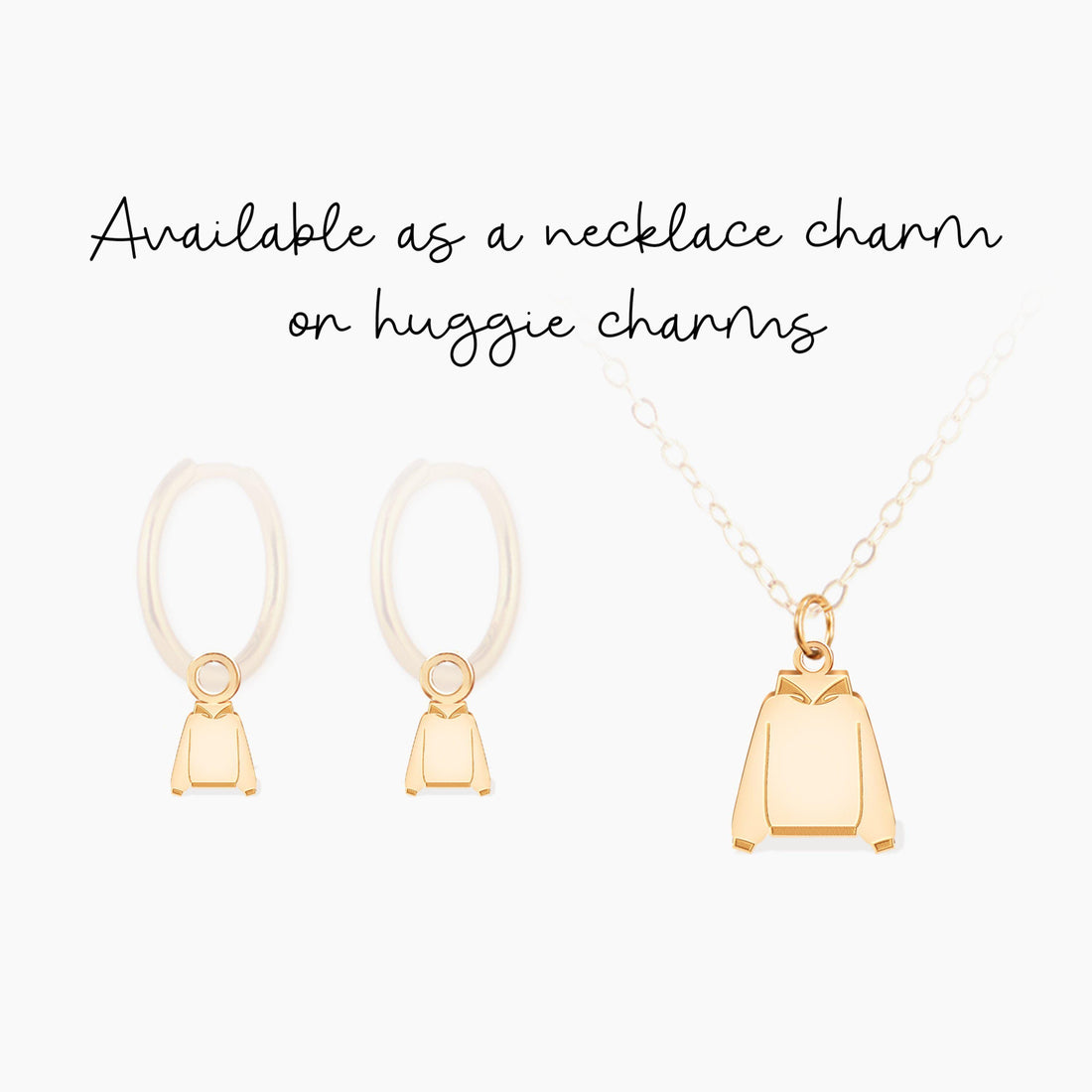 Front Facing Hoodie Charm Pendant