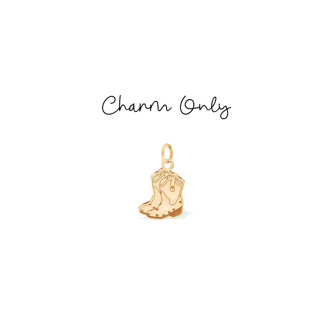 Cowgirl Heart Western Boot Charm Pendant