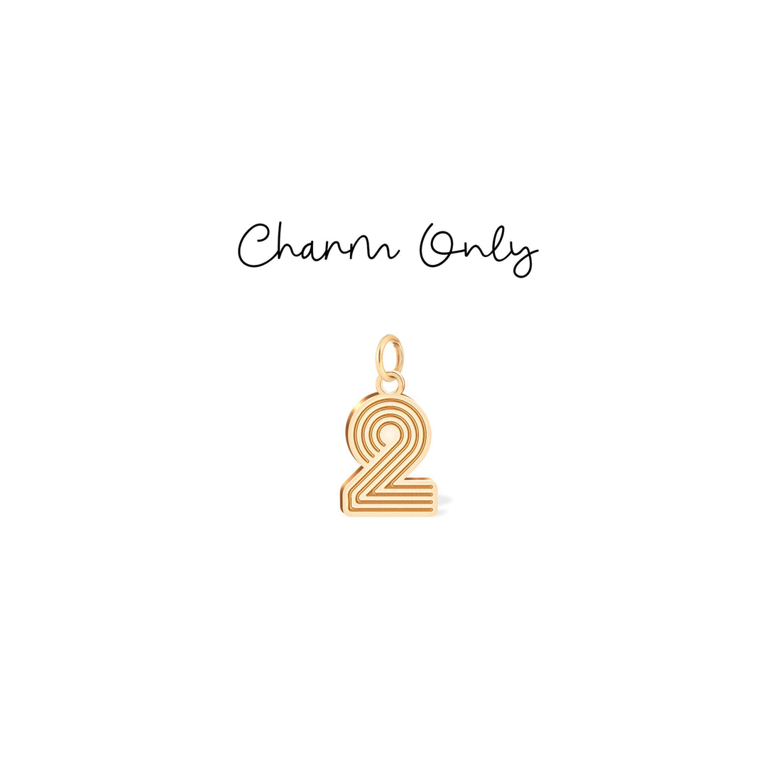 Striped Monogram Initial Charm Pendant