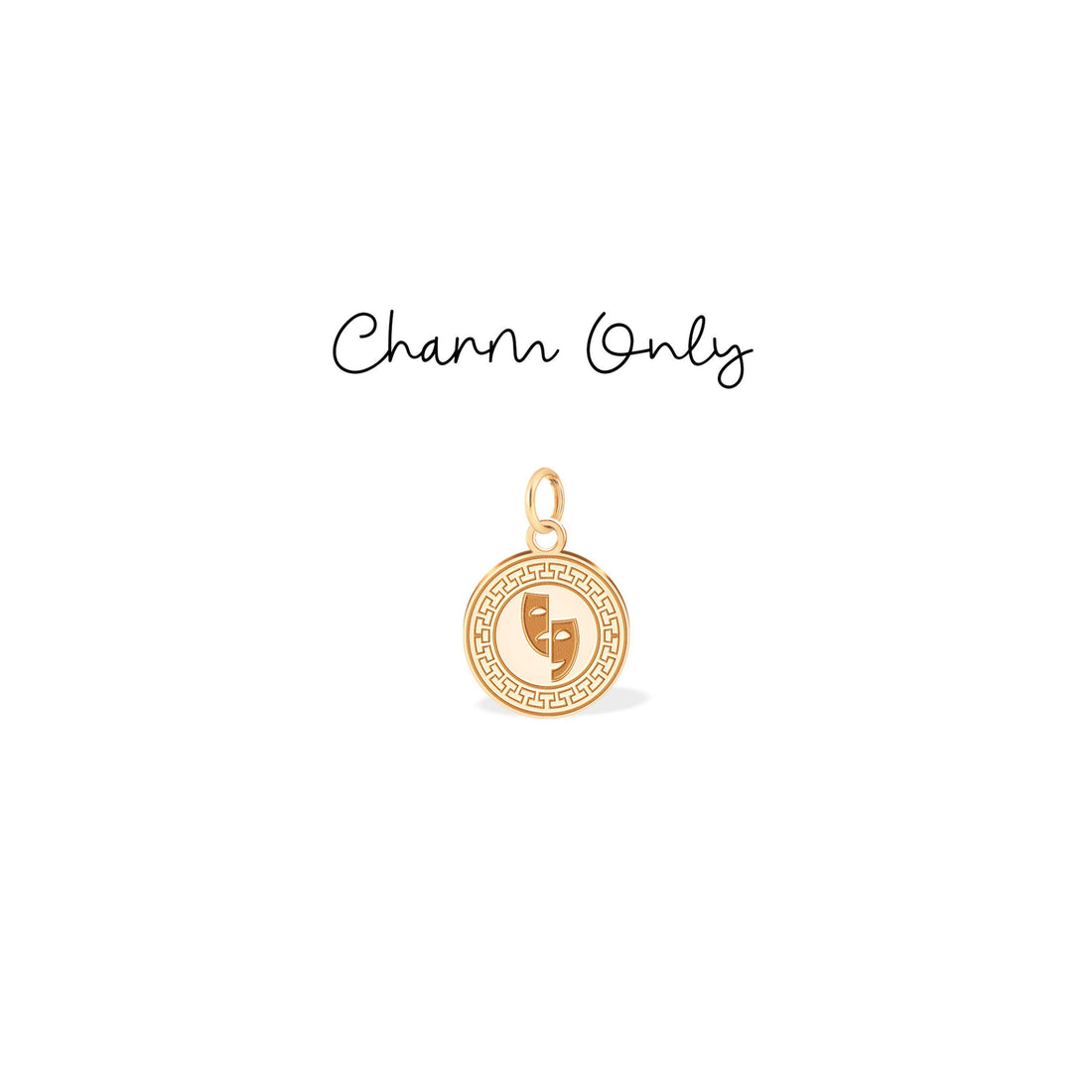 Comedy Tragedy Theater Mask Charm Pendant