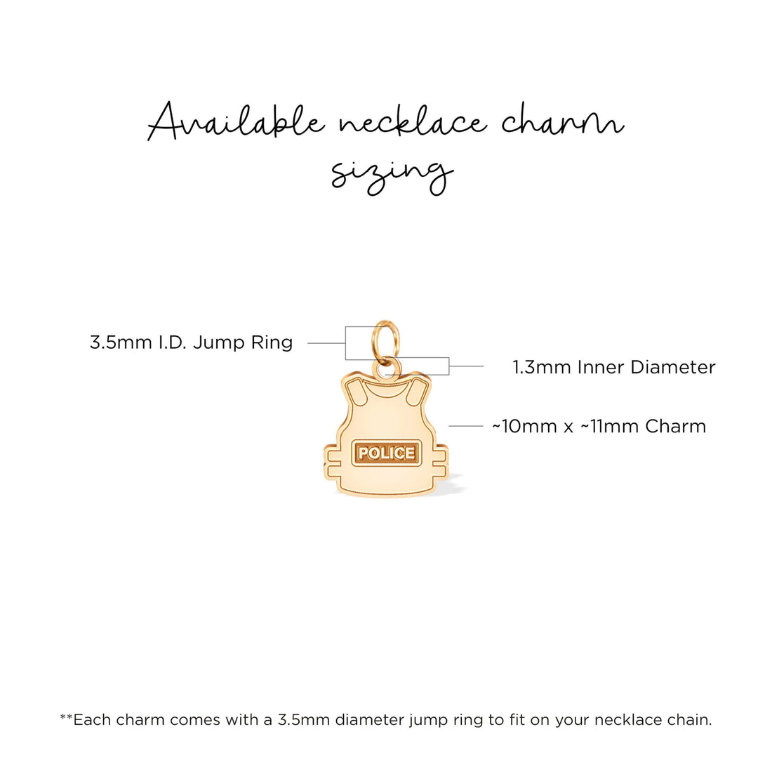 Police Vest Charm Pendant