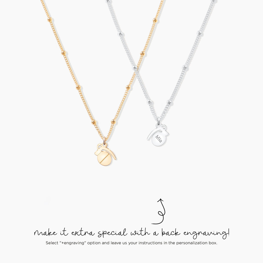 Tactical Grenade Charm Necklace
