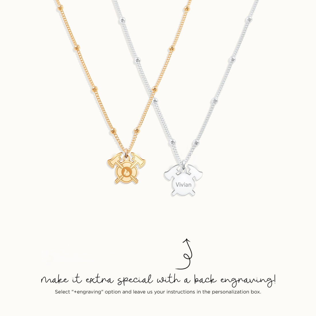 Viking Axe Pendant Beady Necklace