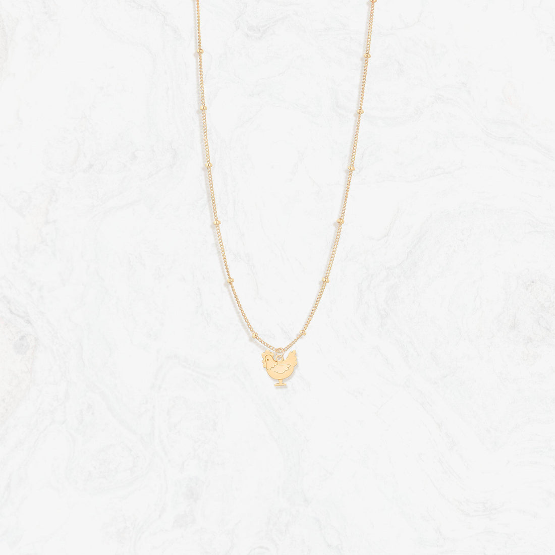 Chicken Beady Pendant Beady Necklace