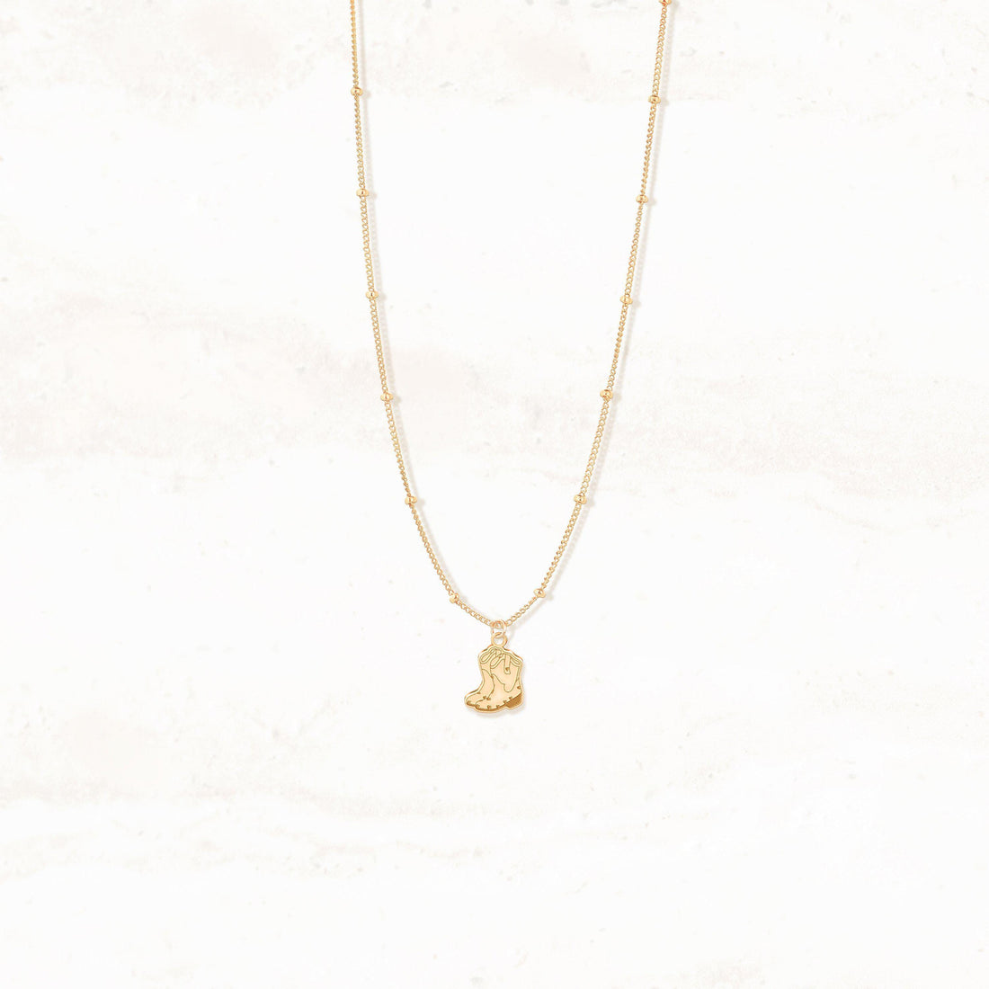 Cowboy Boot Beady Necklace