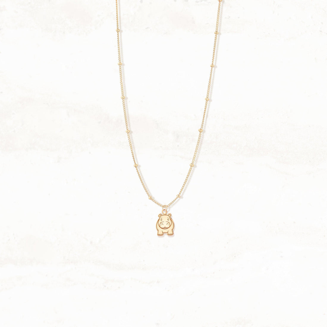 Hippopotamus Lover Charm Necklace