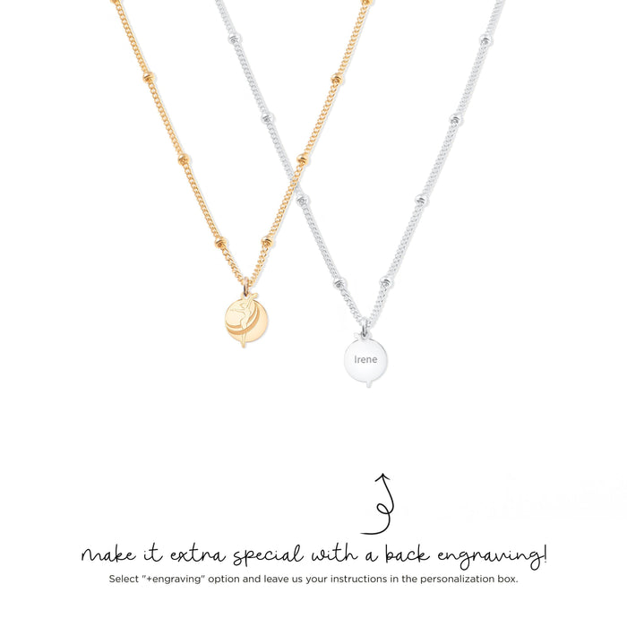 Ballerina Round Disc Beady Necklace