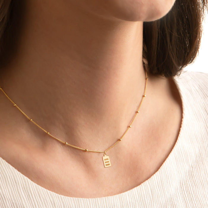 Charging Battery Icon Charm Necklace