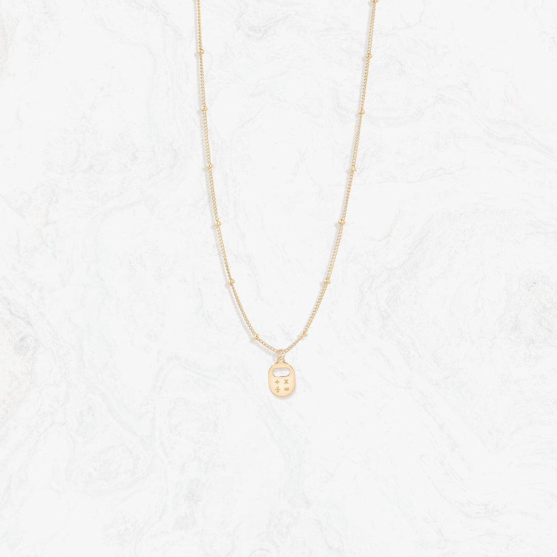 Calculator Pendant Beady Necklace