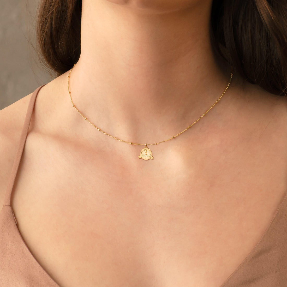 Cheerleader Medallion Pendant Beady Necklace