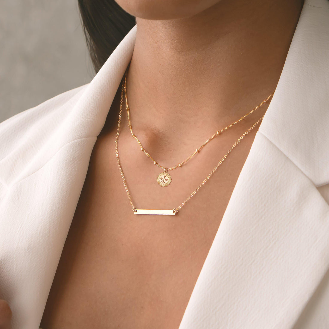 Love, Faith and Hope Medallion Pendant Necklace
