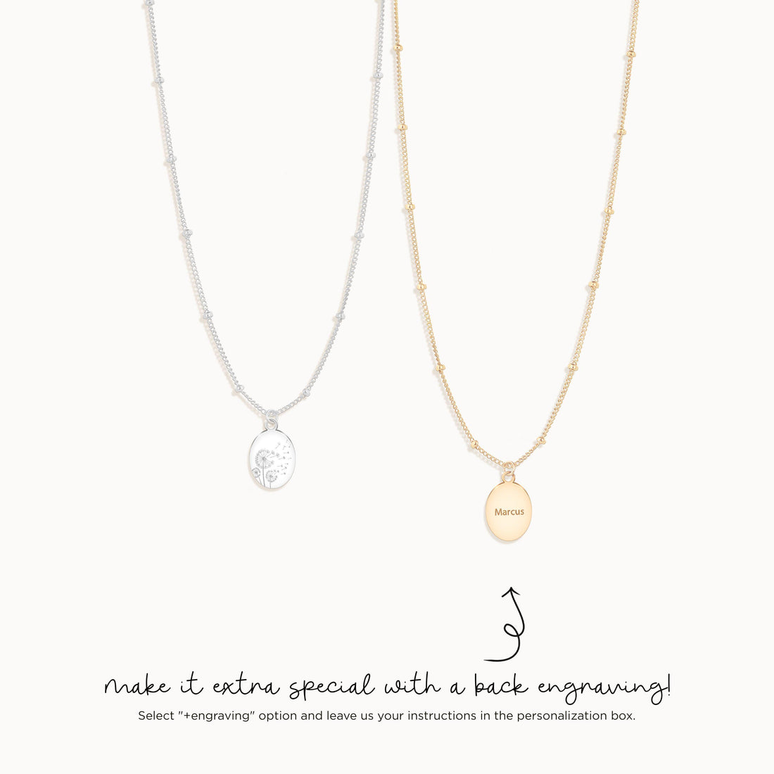 Dandelion Pendant Beady Necklace