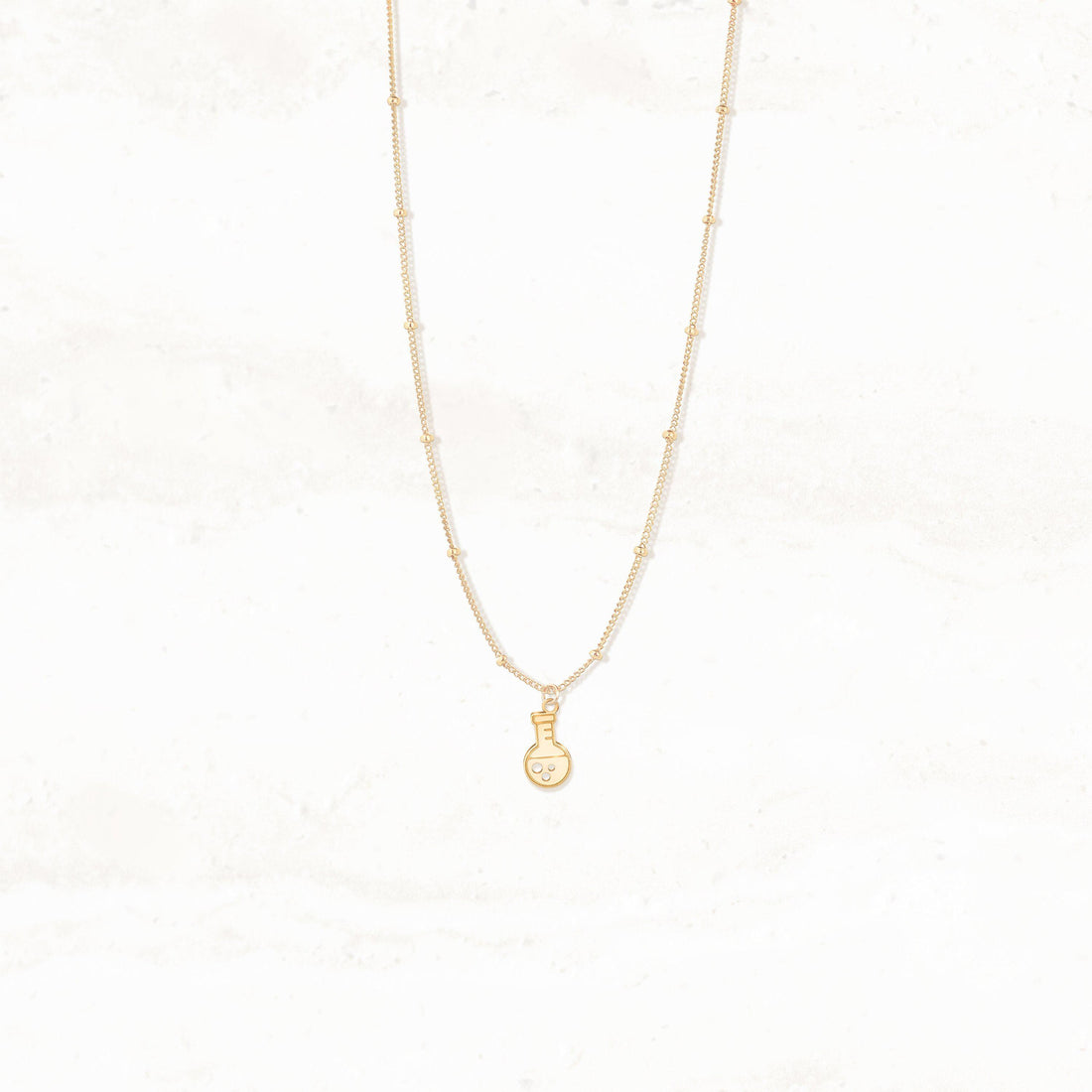 Science Lab Flask Charm Necklace