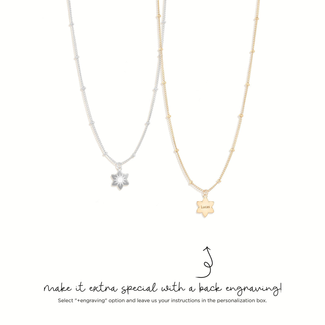 Daisy Flower Pendant Beady Necklace