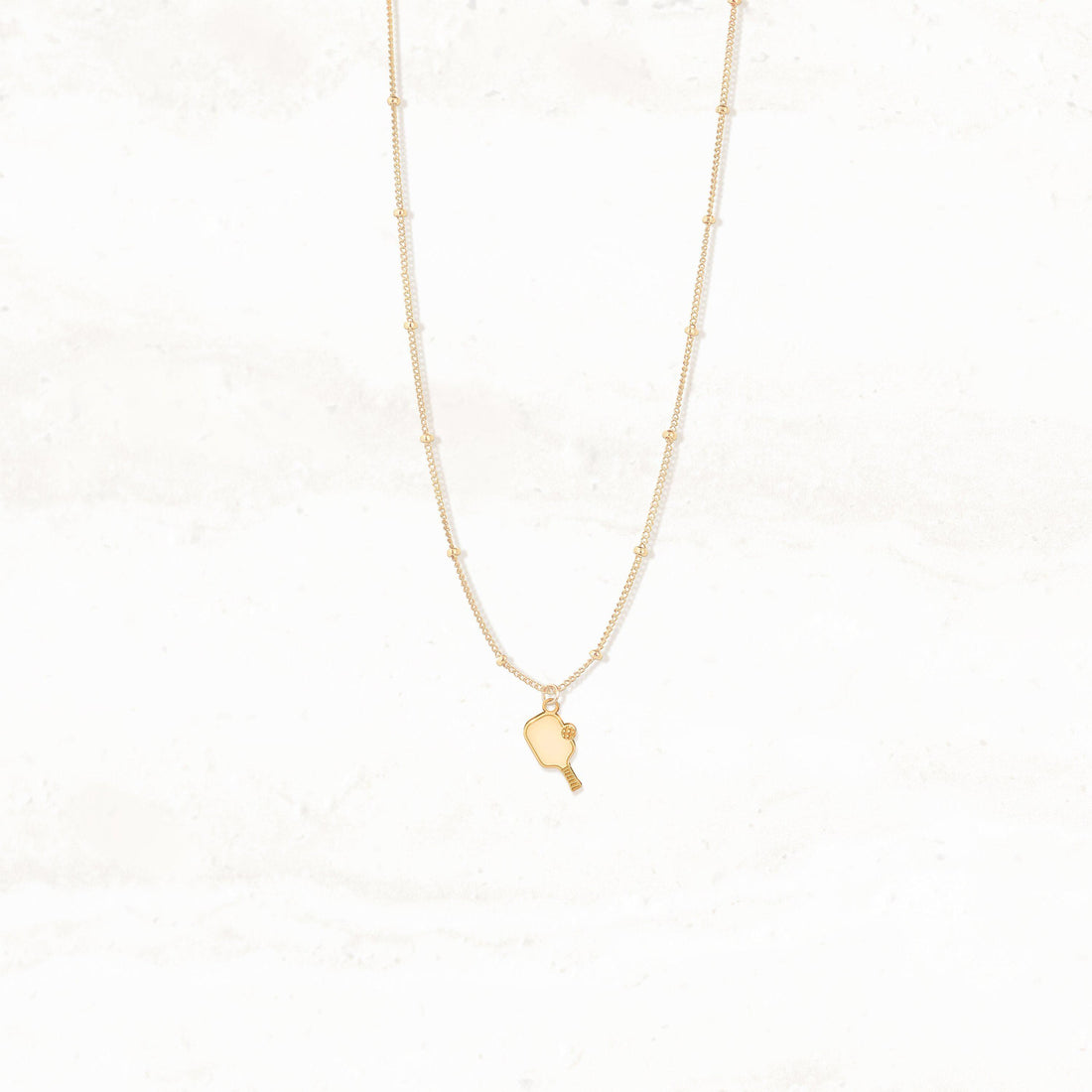 Pickleball Paddle Charm Necklace