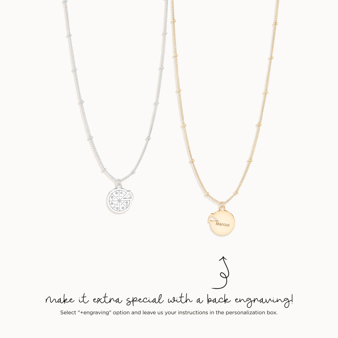 Kawaii Pizza Slice Charm Necklace
