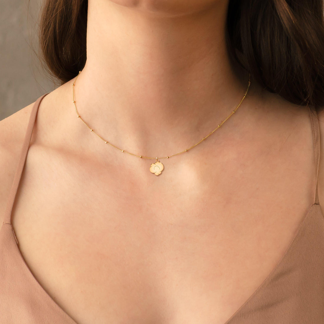 Dainty Popcorn Satellite Beady Necklace