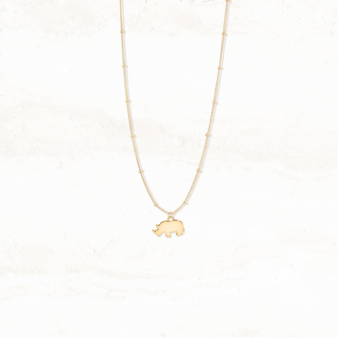 Rhino Safari Charm Necklace