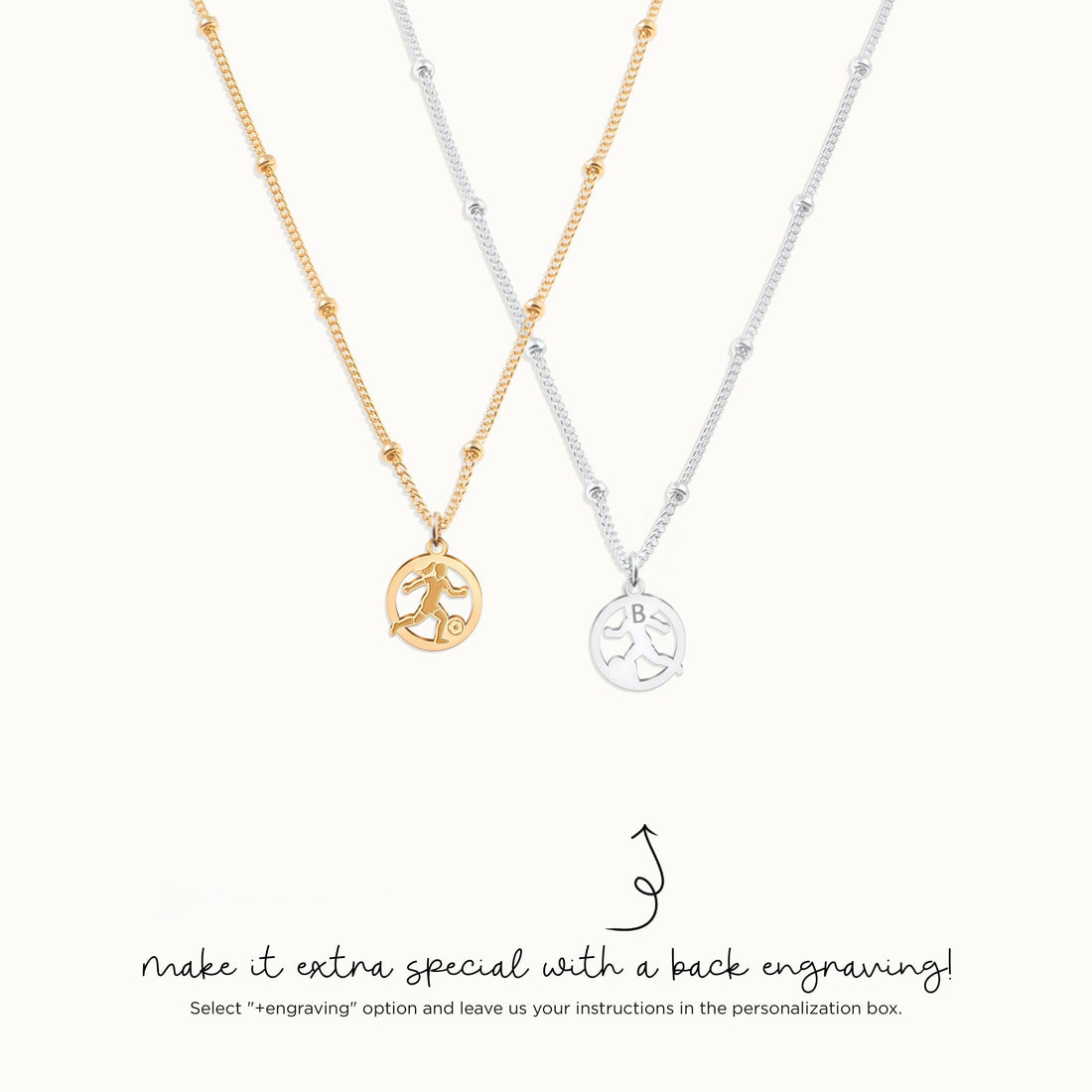 Soccer Ball Sports Charm Necklace