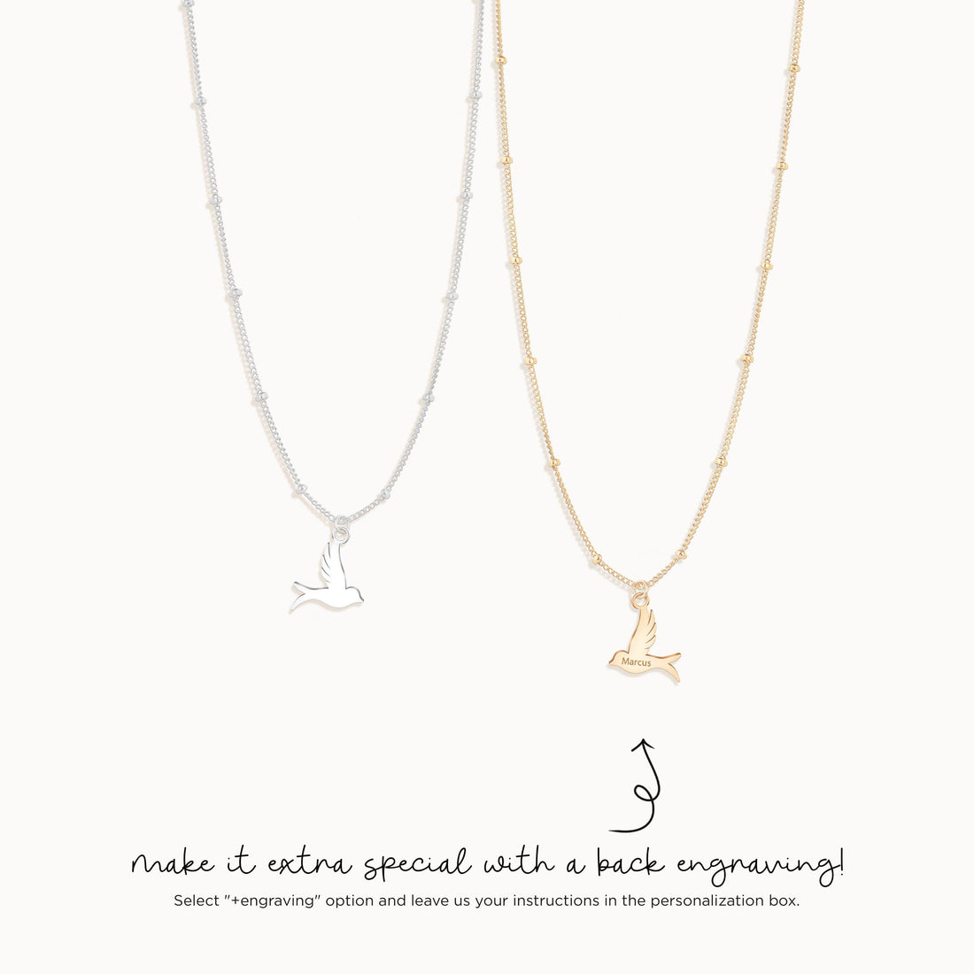 Soaring Swallow Charm Necklace