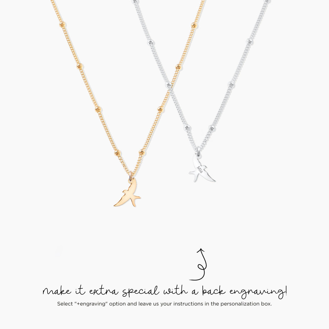 Soaring Swallow Charm Necklace