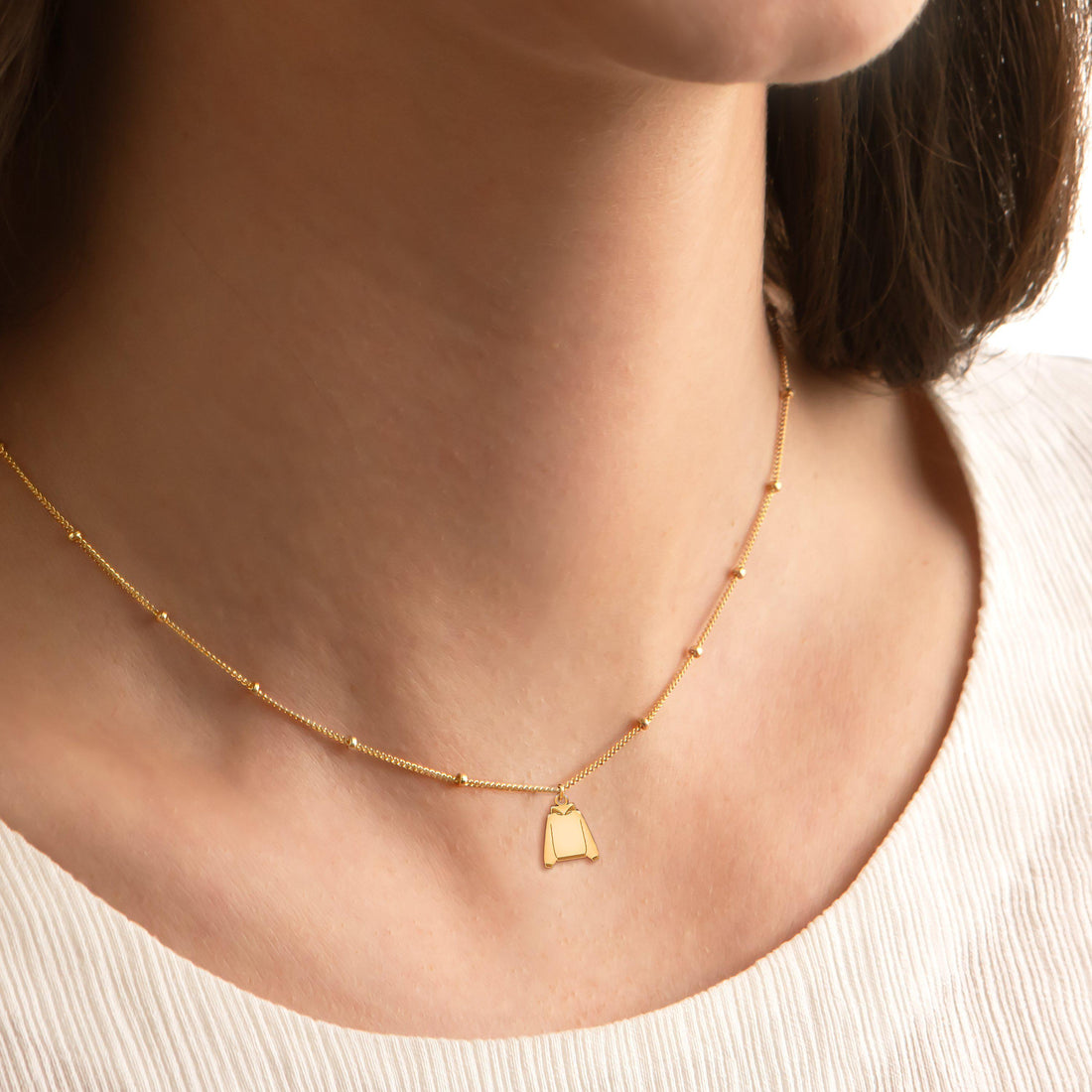 Hoodie Sweatshirt Pendant Beady Necklace