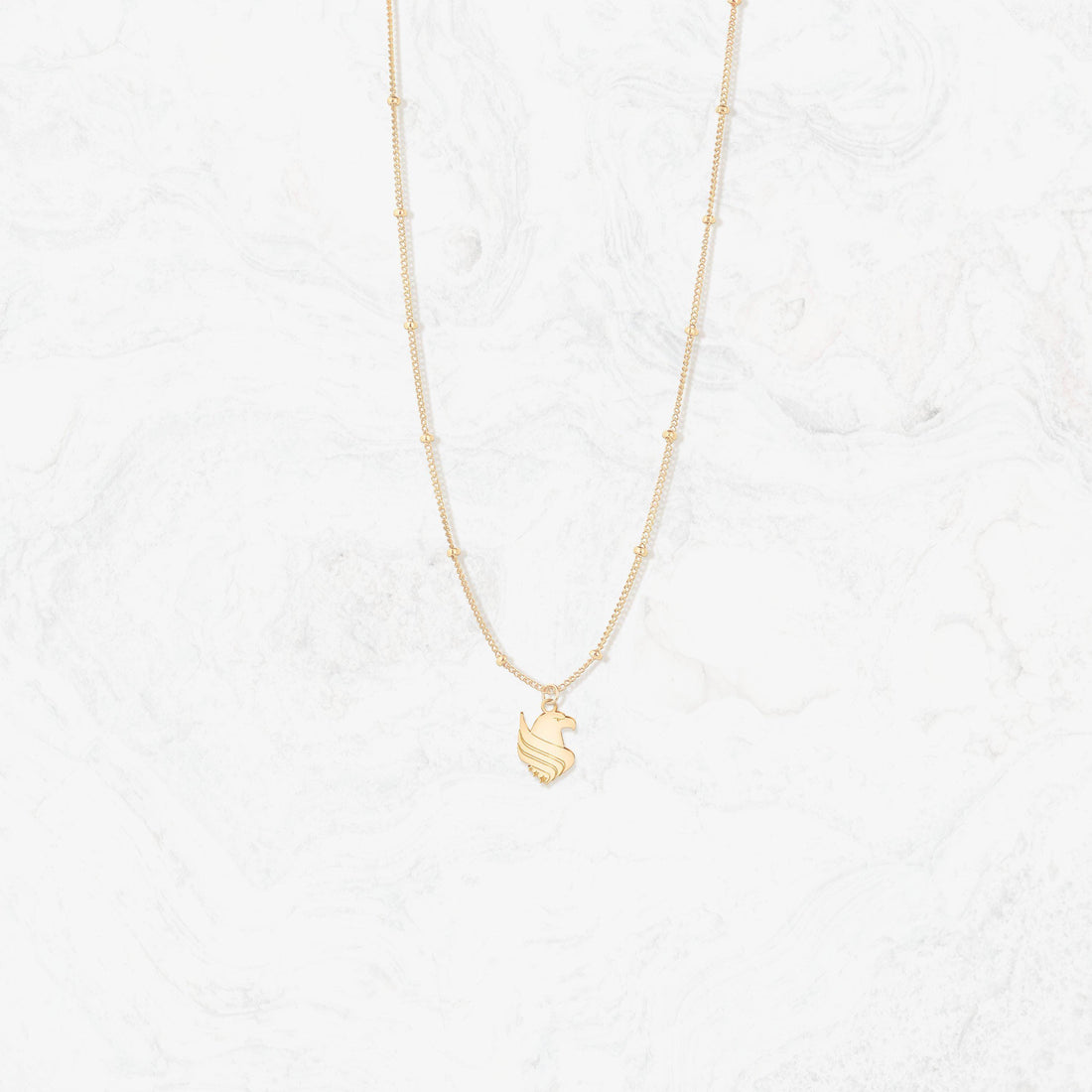 Soaring American Eagle Charm Necklace