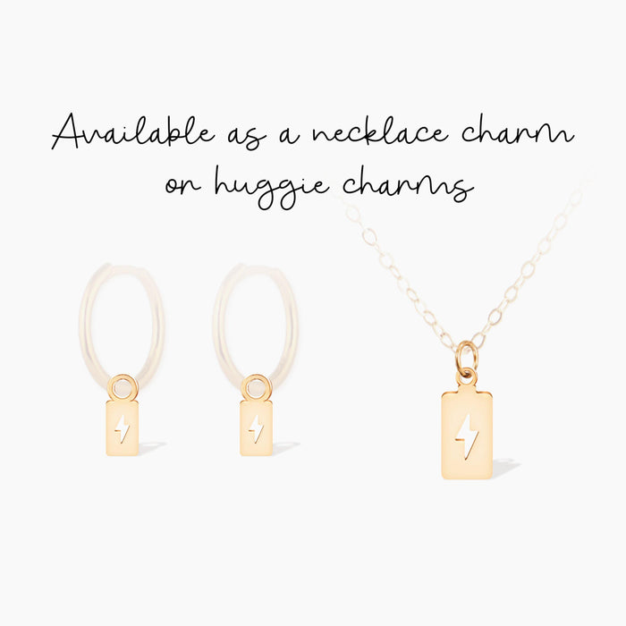 Lightning Bolt Thunderbolt Pendant Necklace