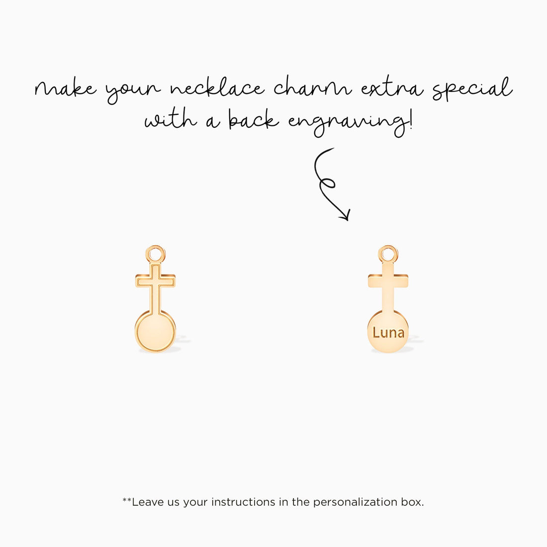 Cross Disc Drop Charm