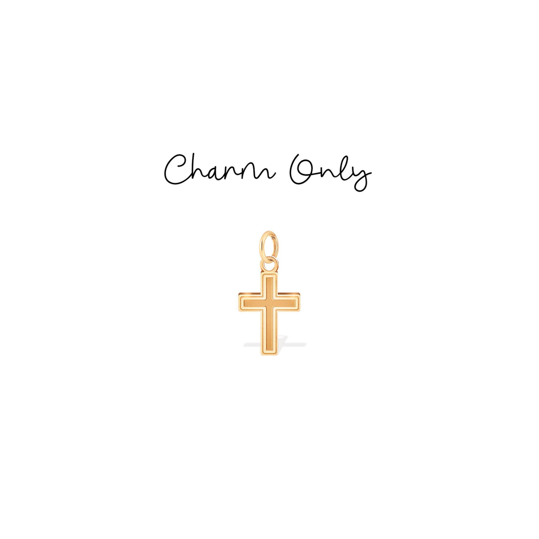 Two-tone Cross Pendant Charm