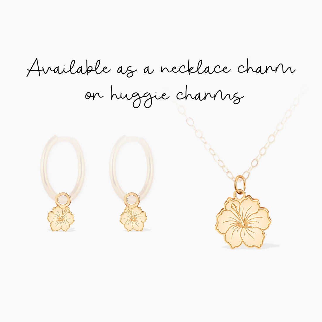 Gold Hibiscus Flower Charm