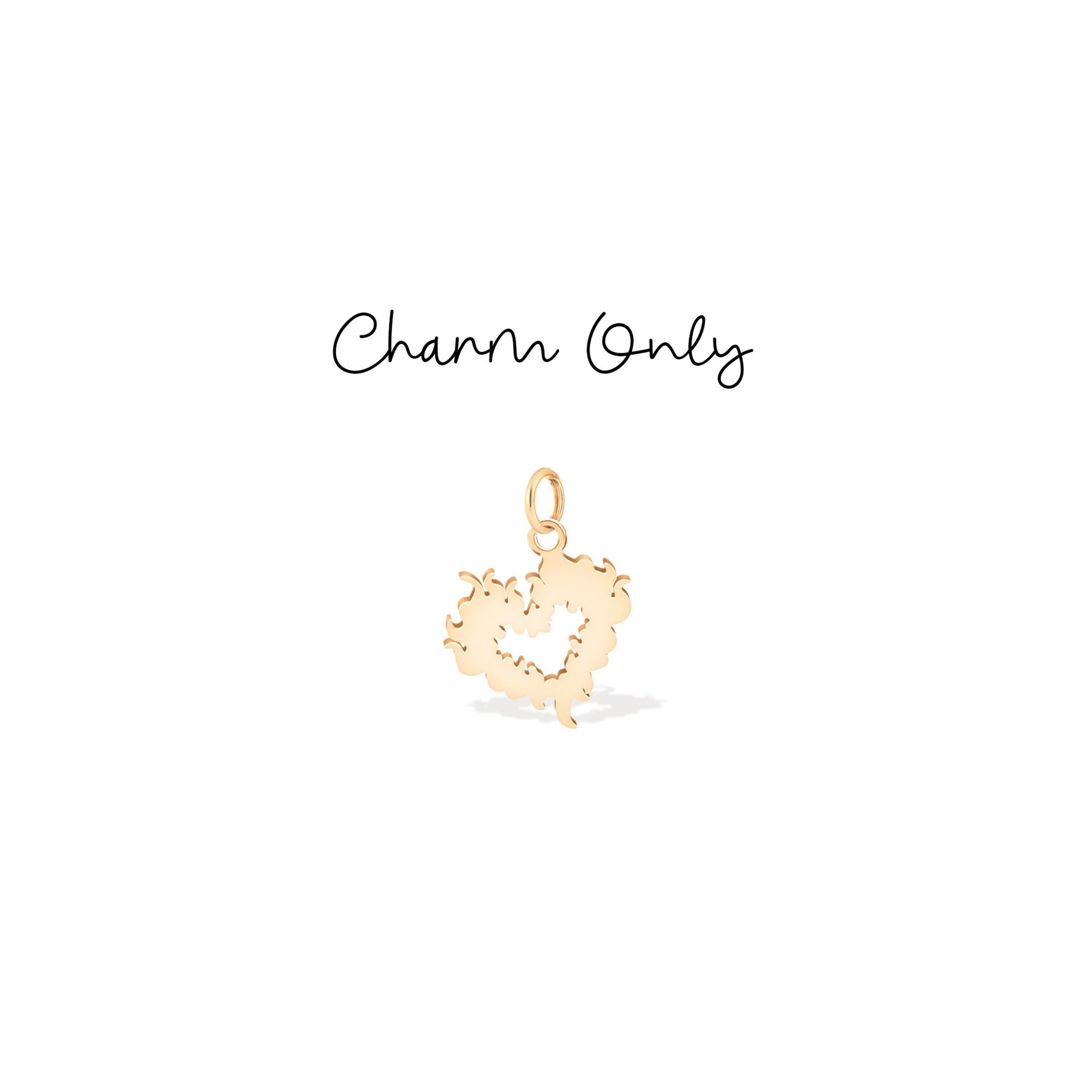 Burning Heart Pendant Necklace
