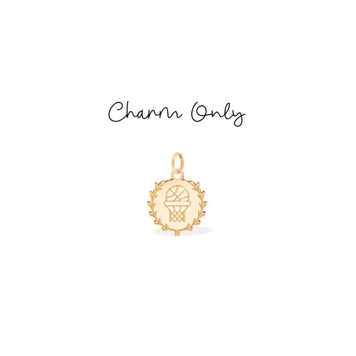 Basketball Sports Charm Hoop Earrings