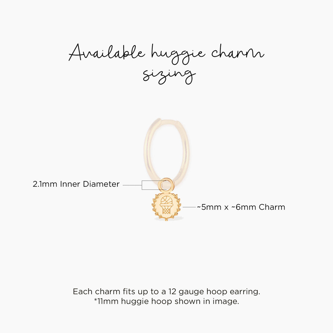 Basketball Sports Charm Hoop Earrings