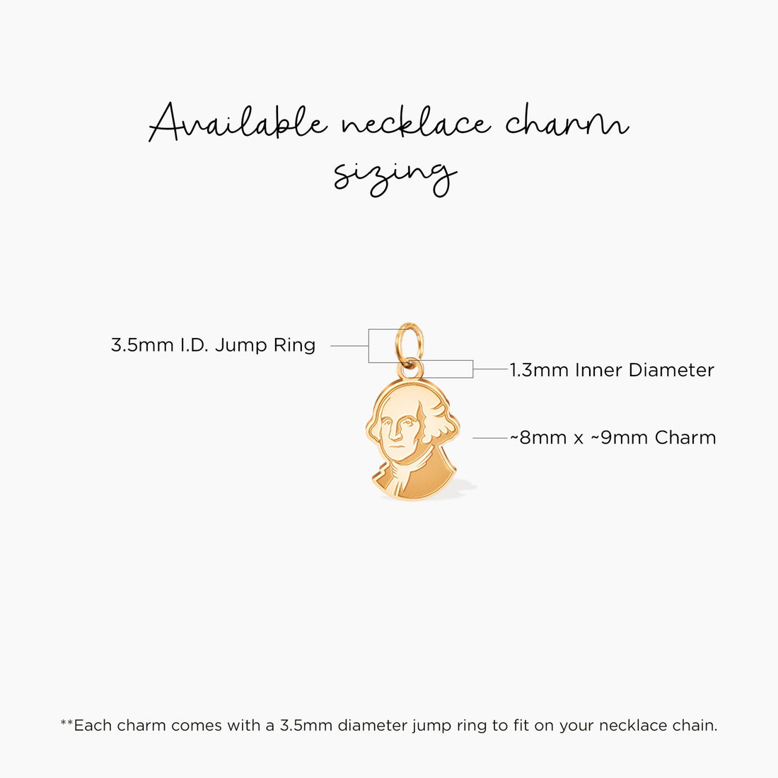 George Washington President Charm Pendant