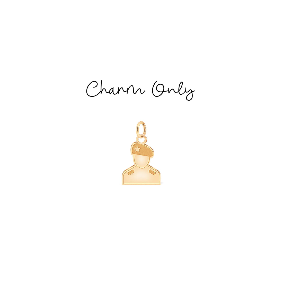 Military Officer Bust Charm