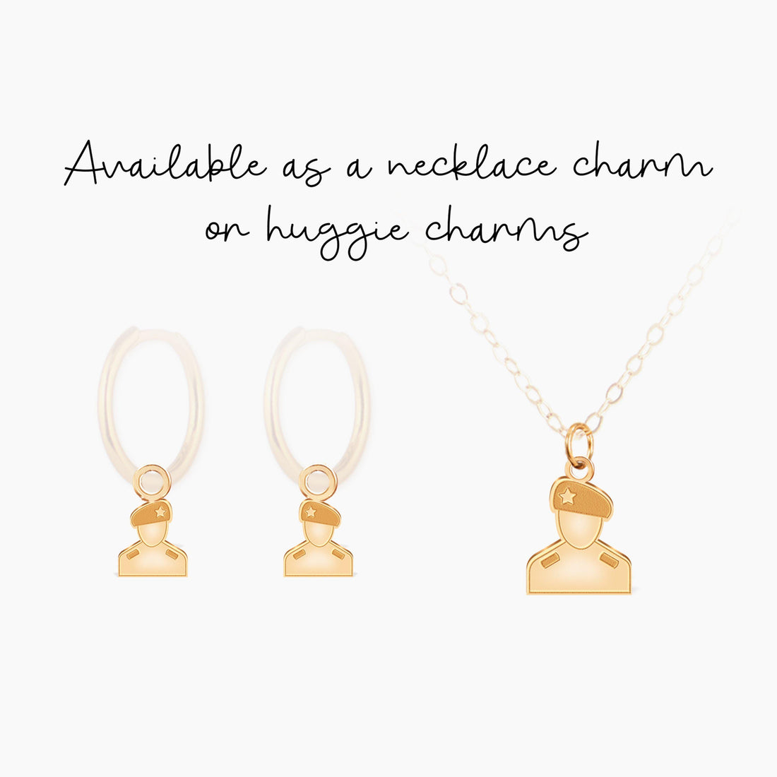 Military Officer Bust Charm