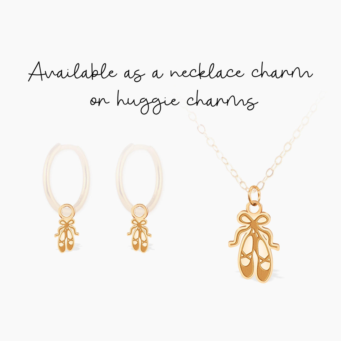 Dancing Ballerina Ballet Shoes Charm Pendant
