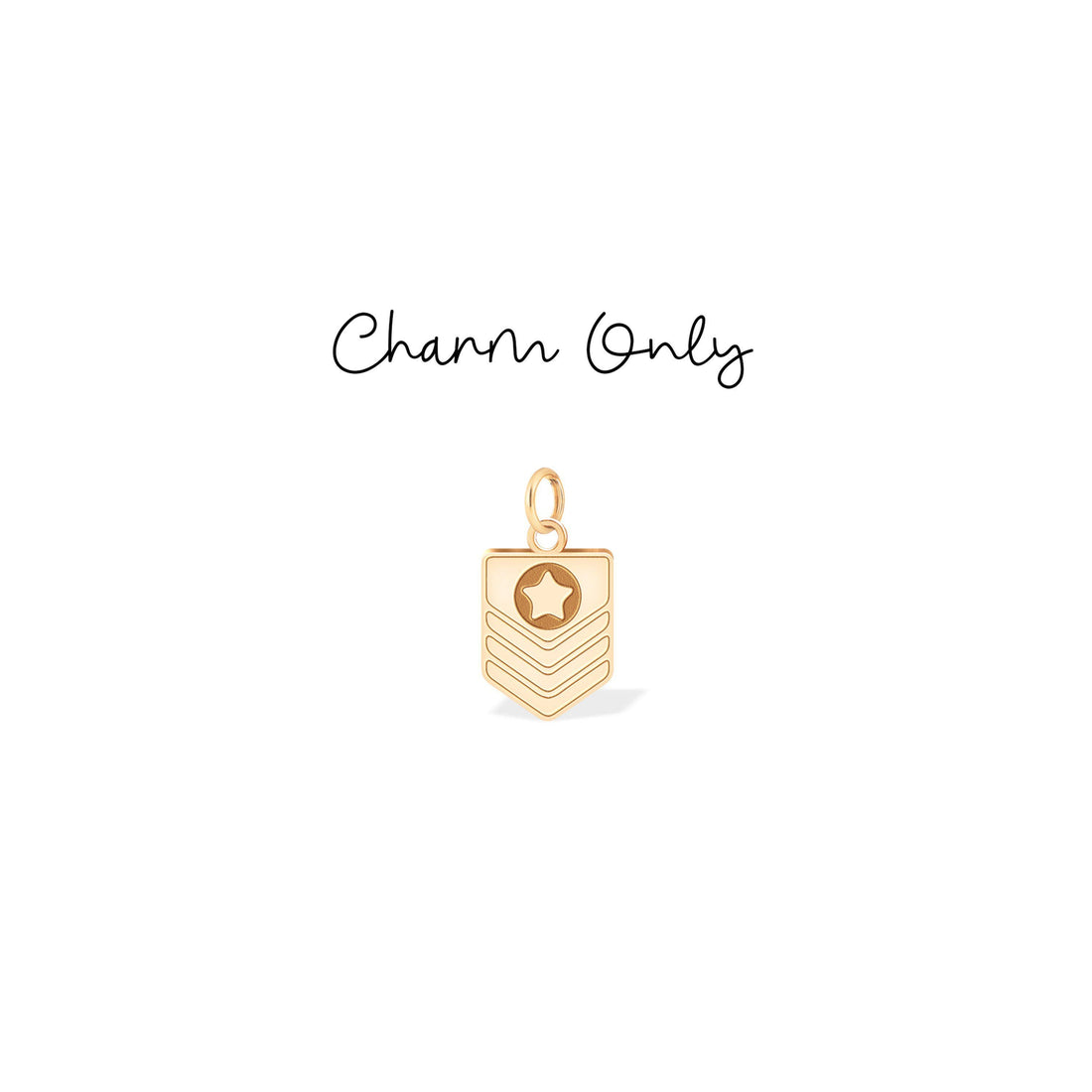Military Rank Star Charm Pendant