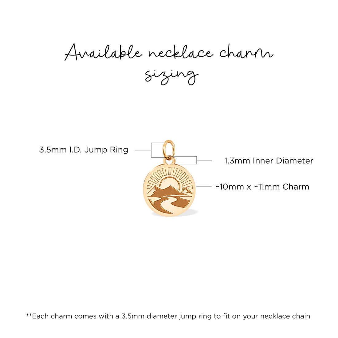 Sun Landscape View Charm Pendant