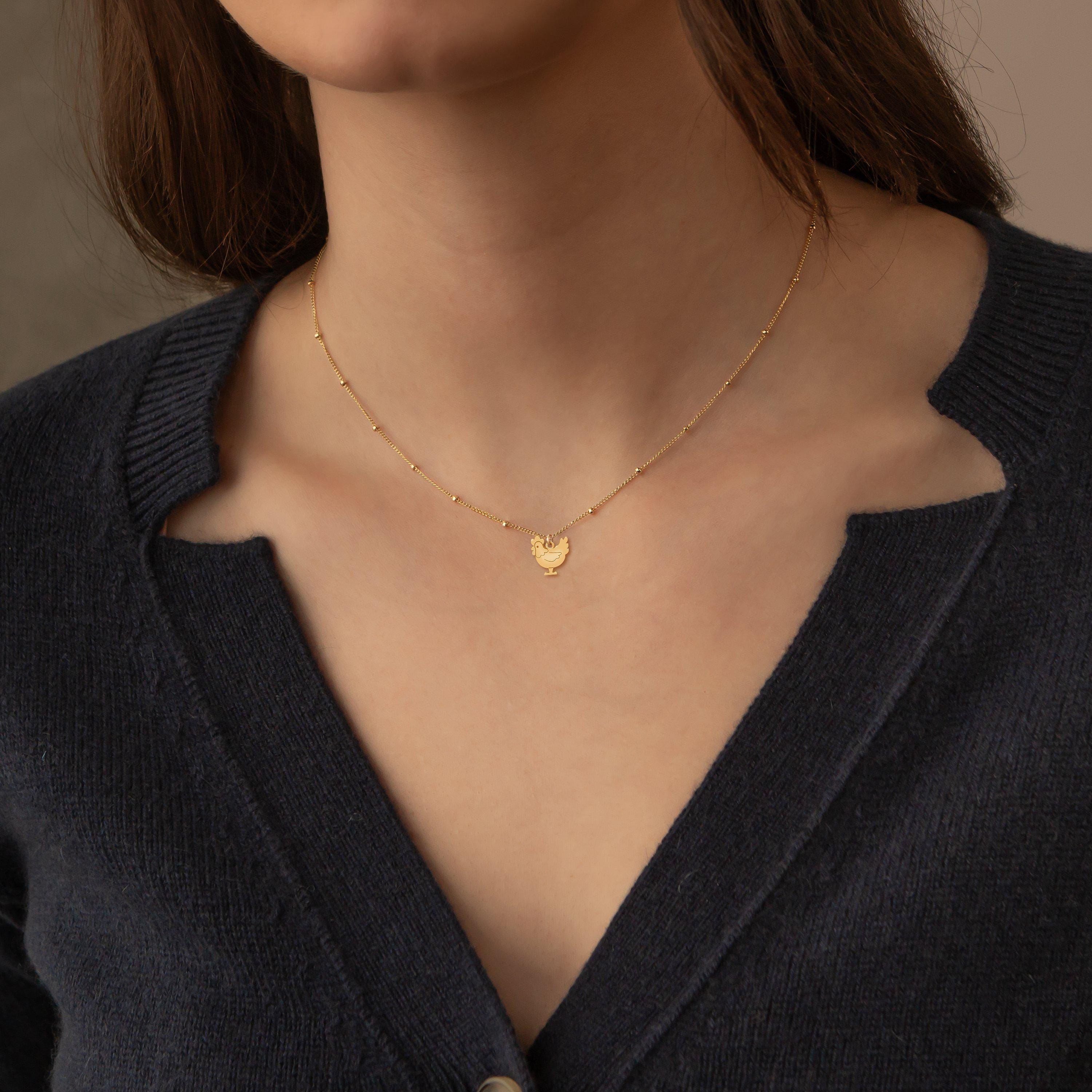 Barnyard Chicken Charm Necklace