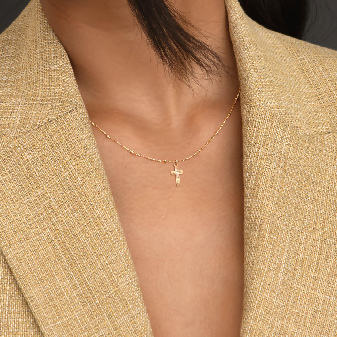 Christian Stylish Cross Charm Necklace