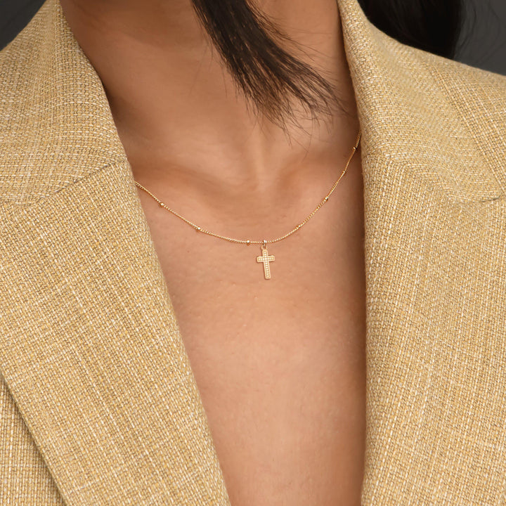 Christian Stylish Cross Charm Necklace