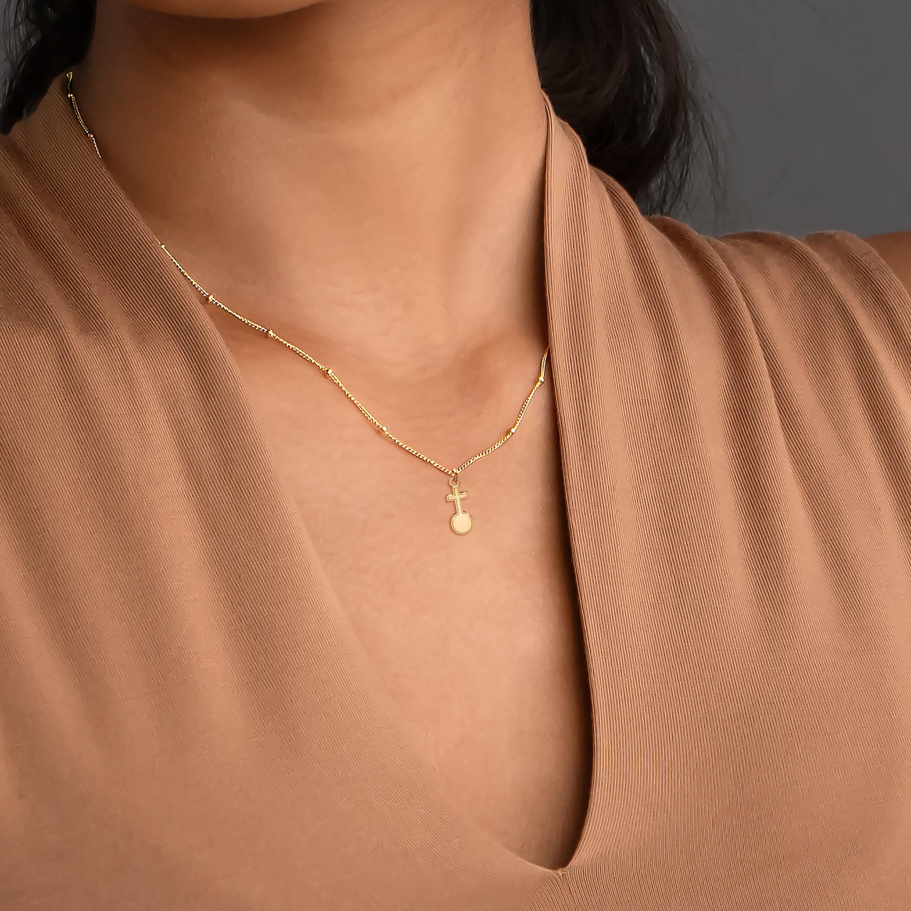 Beady Cross Necklace