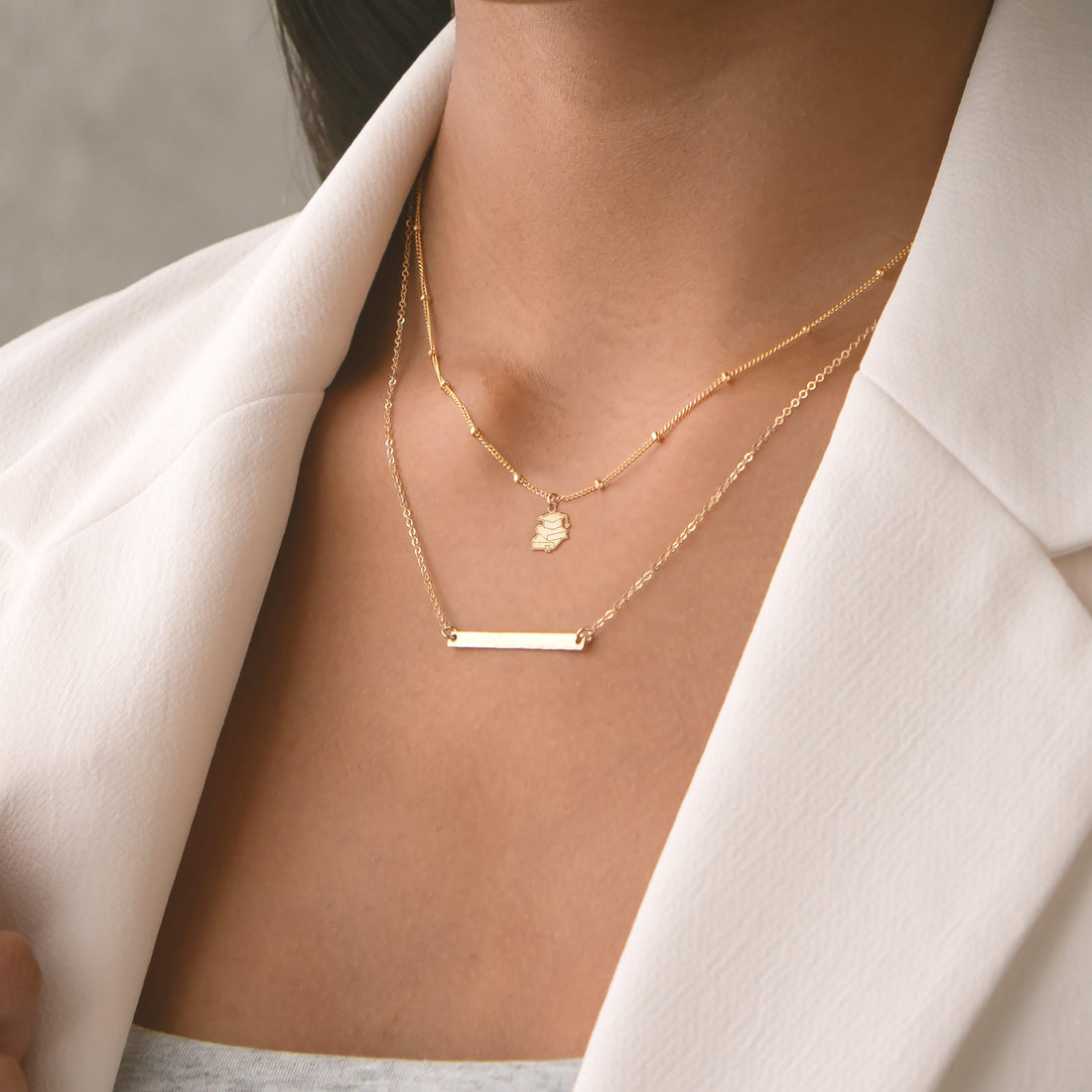 Graduation Books Pendant Beady Necklace