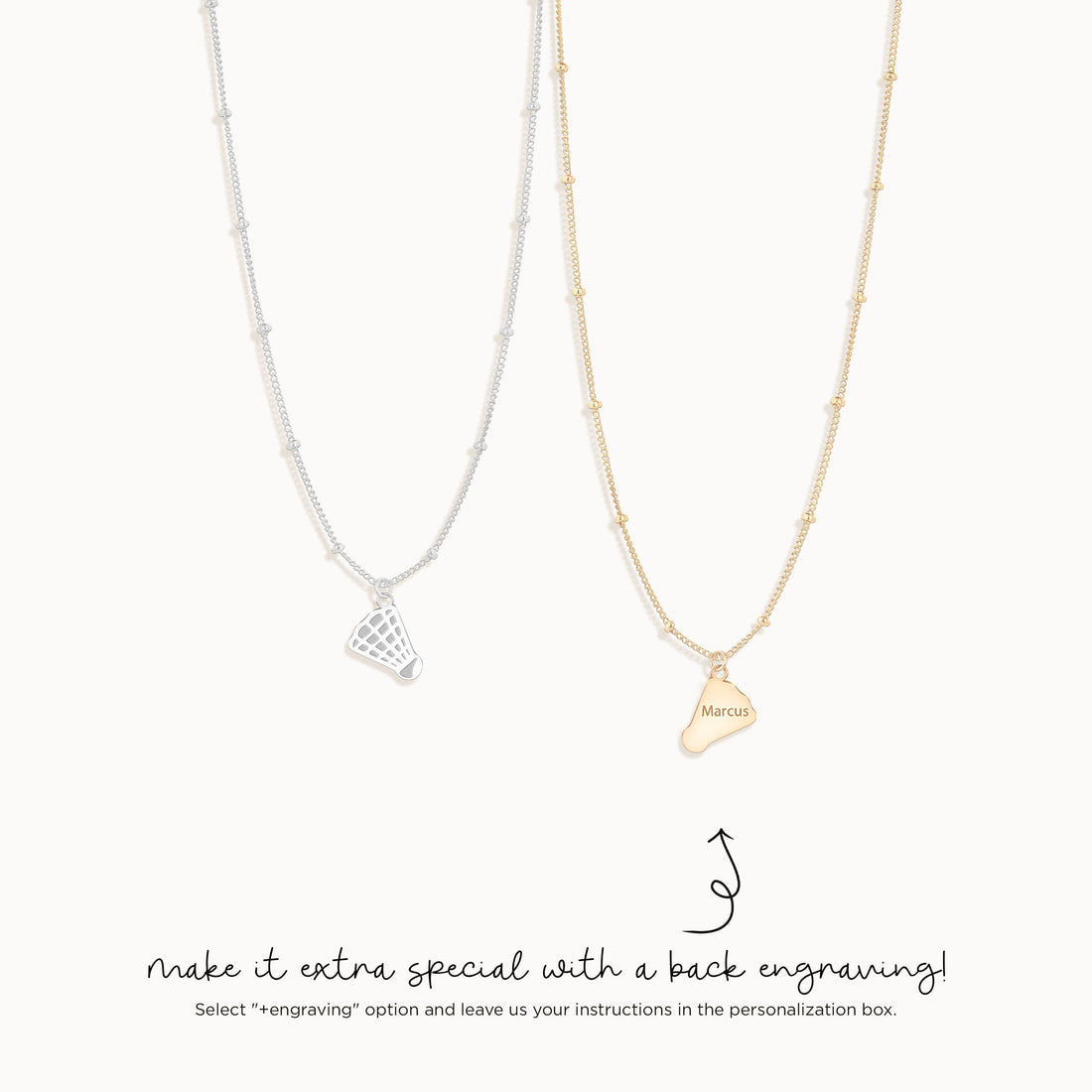 Shuttlecock Birdie Charm Necklace