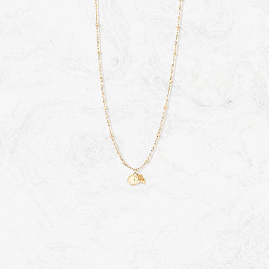 Puffy Cloud Charm Necklace